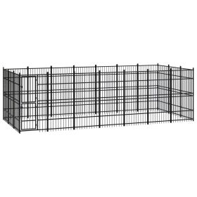 Outdoor Dog Kennel Steel 208.3 ft²