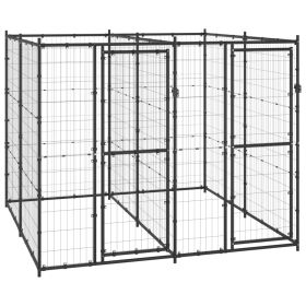 Outdoor Dog Kennel Steel 52.1 ft²